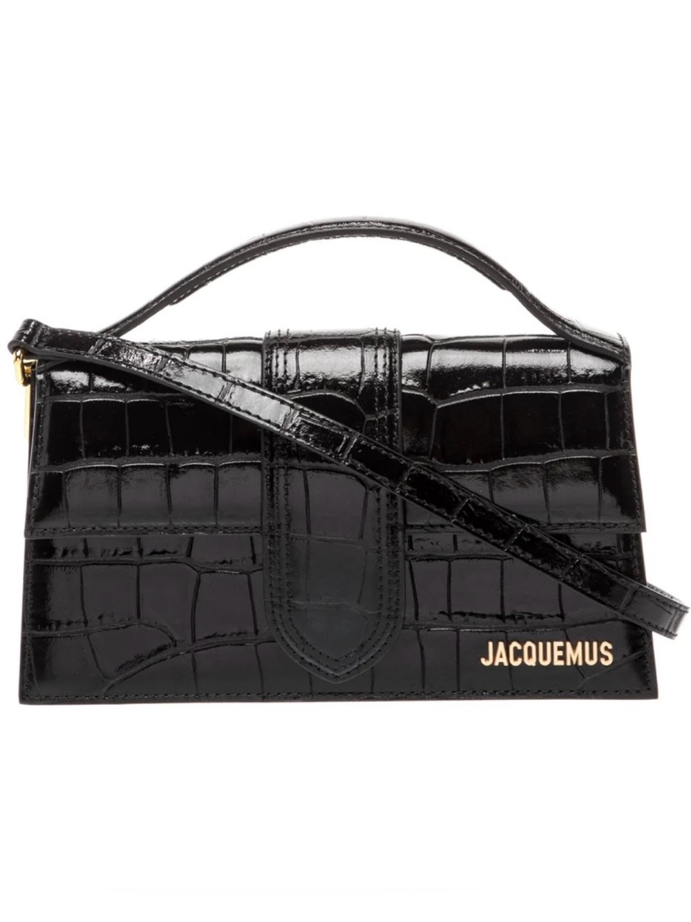 Jacquemus Black Cross body bag with Gold Logo